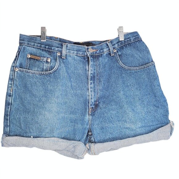 Calvin Klein Mom High Rise Cuffed Jean Shorts - Picture 2 of 7